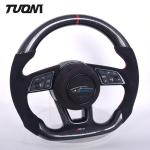 Alcantara Leather Carbon Fiber Steering Wheel Audi RS3 S3 A3 A4 RS4 350mm