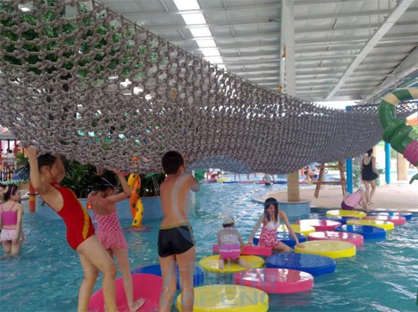 China Water Park Lazy River And Swimming Pool Floating Bridge With Climbing Net factory