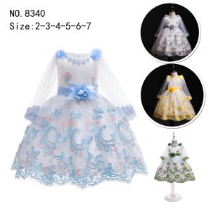 China Round Neck Girls Princess Dress Soft And Comfortable Birthday Party Wear factory