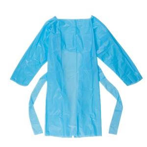 China Colored Sustainable Plastic Kitchen Apron Polyethylene Disposable CPE Long Sleeve Apron Men Women Adult Cleaning factory