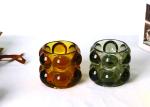 Hand Made 68mm Colored Dot Design Glass Candle Holder