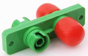 China Fiber optic FC/APC Duplex signle mode plastic adapter with long flange low loss factory