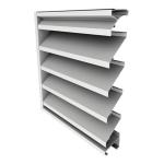 132mm High Aluminum Sun Louver Multifunctional Outdoor Louvered Shutters
