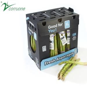 China Asparagus Corrugated Plastic Produce Boxes Food Grade Black White factory