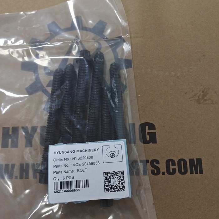 Hyunsang Excavator Spare Parts Bolt VOE20459838 VOE 20459838 For EC135B EC140B