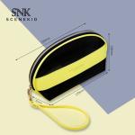 Splicing Design PU Leather Cosmetic Pouch Bag