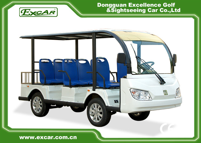 Yellow 72V 7.5KM 8 Seater Electric Sightseeing Car With Storage Basket