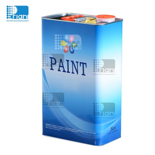 3-5 Litre Empty Paint Tins , Empty Metal Gallon Paint Cans For Packing Thinner