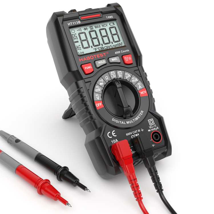Pocket Size Auto Range Digital Multimeter , 4000 Count Multimeter For Electrician