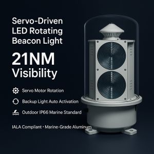 Servo Driven Rotating Marine Beacon With Backup Power LED Marine Beacon Light