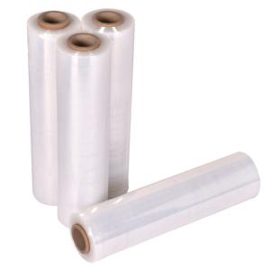 China Plastic Packaging PE Stretch Film Wrapping LLDPE Shrink Film 5kj/M2 Impact Strength factory