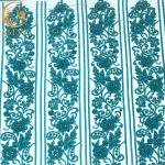 Tulle Lace Green Beaded Sequin Embroidery Fabric For Dress Making