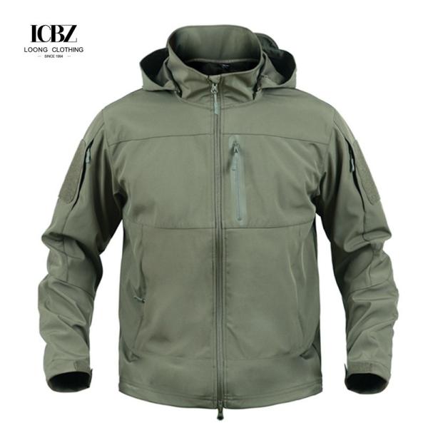 Men's Waterproof Tactical Combat Jacket Hoody Winter Solid Camouflage Coat