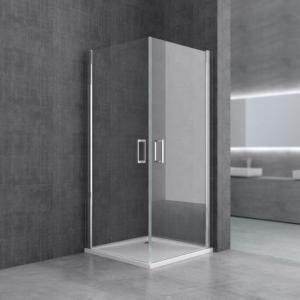 China Corner Glass Shower Cabinet Square Shaped Spray Paint With Screen factory