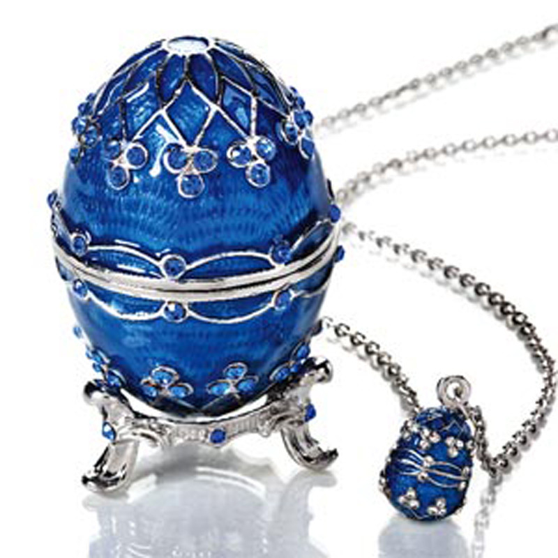 Enamel Green Faberge Egg Jewelry Box Faberge Easter Egg Trinket Box Gift Box Decoration Faberge Egg Jewelry Trinket Box