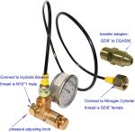 Hydraulic Breaker Hammer Nitrogen Charging Kit Gas Pressure Test For TR 220