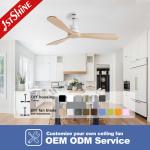 6 Speeds Choice Wood Ceiling Fan With Remote Control 3 Wooden Blade DC Motor