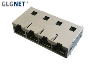 China Magnetic RJ45 Connector 1000 Base T Latch Up Right Angel ( 90 ° ) RJ45 Ethernet Connector factory