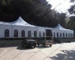 Large Luxury White Outdoor Event Tent High Peak Frame Durable For Exhibition