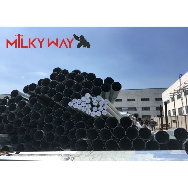 China 16m 800dan 1250dan 1600dan IP65 protection class steel power pole factory