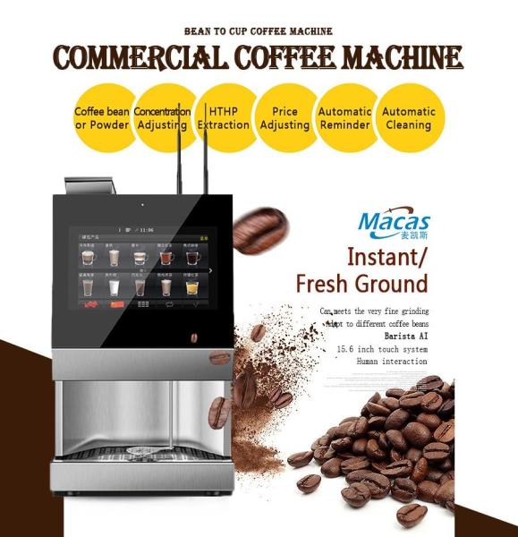 China MDB Protocol Commercial Bean To Cup Coffee Vending Machine 2000W factory