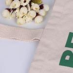 Long Rope Green Canvas Tote Bag / Recycled Small Canvas Shopping Bags