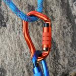 Aluminum Alloy 23kN Snap Hook Locking Carabiner for Heavy Duty Climbing