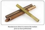 Low Fin Inner Grooved Copper 750mm Heat Exchanger Tubes
