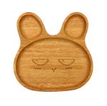 Party Rabbit Natural Wooden Plate Engraving Animal Shaped Plate