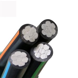 China Aluminum aerial bundle cable 1 kV XLPE insulated ABC cable for overhead power line factory