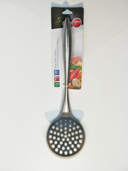 Nonstick Cooking Utensils 8 Piece,Silicone and Stainless Steel,Tong, Spoon,Spatula Tools,Pasta Server Ladle,Strainer