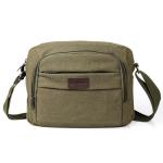 Buckle Solid Vintage Canvas Messenger Bag Casual Portable Shoulder Bag