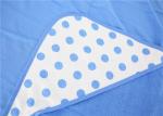 Newborn Baby Swaddle Blankets 2pk Knit Terry Hooded Towel Ventilation 200G