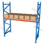 Orange Grey White Black Heavy Duty Racking Selective Beam Shelving Carton Box