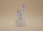 Frosted Slim Airless Cosmetic Bottles White Spray Pump Easy Refill Stable