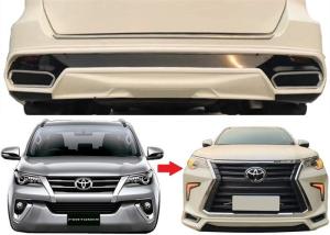 China Lexus Style Body Kits Front Bumper And Rear Bumper Factories For Toyota Fortuner 2016 2018 factory