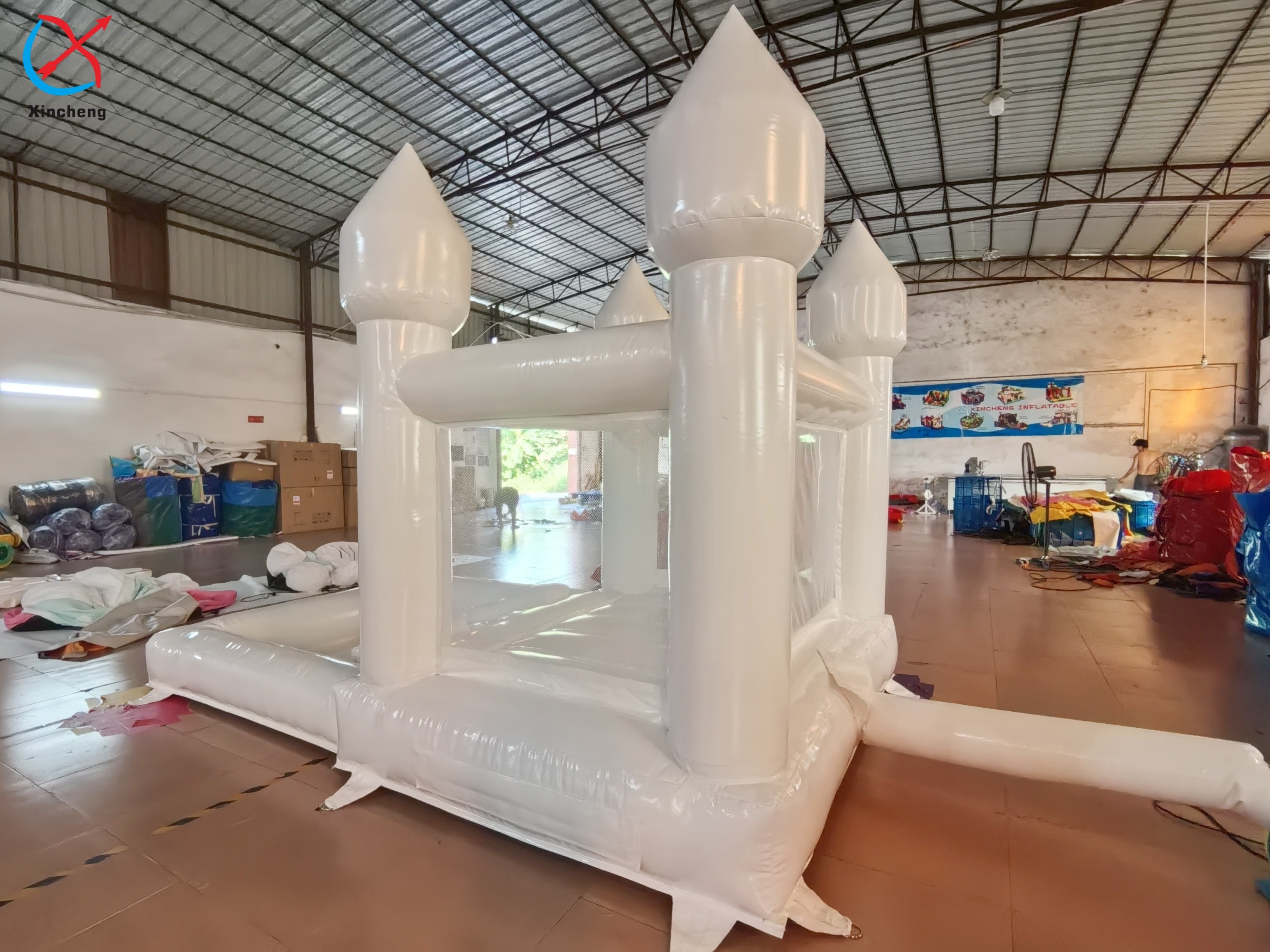 Manufacturer Inflatable White Wedding Bouncy House Inflatable Castle For Kids
