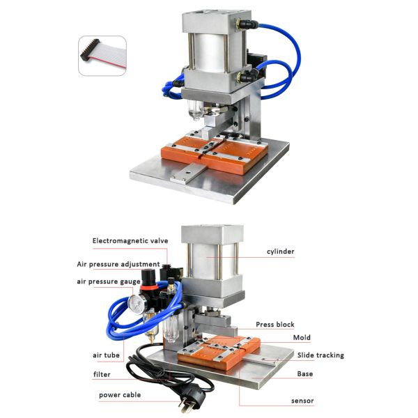 IDC Flat / Ribbon Cable Connector Crimping Machine Semi Automatic CX-5310