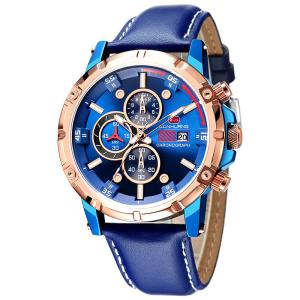 China Quartz Movement Case Diameter 47mm Leather Wrist Watch factory