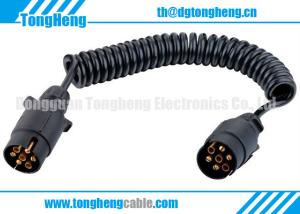 China Abrasion Resistant Polyurethane PUR Coated Spiral Power Cord factory