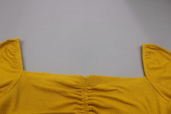 Sexy Long Sleeve Custom Women' Dresses Square Neck Rib Dresses Apricot Color