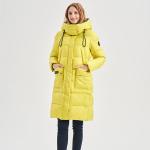 FODARLLOY Women's Winter Down Coats Jacket Red Women's Zipper Slim Hooded Coat