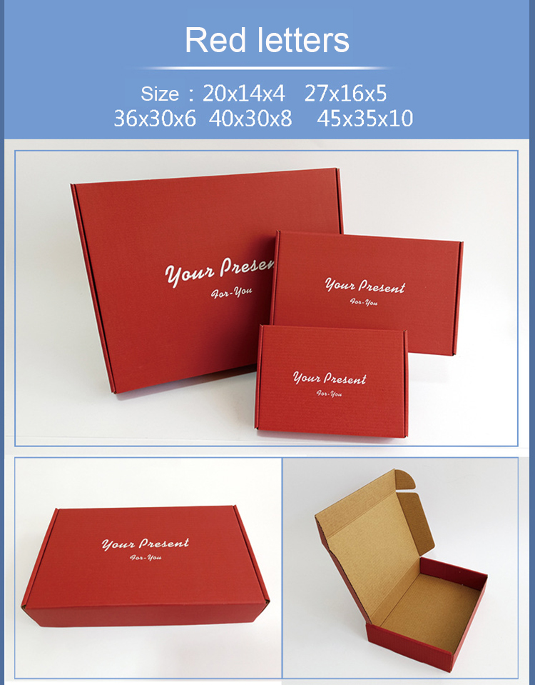 Custom Logo Blue Corrugated Cardboard Mailers Box CMYK Printing