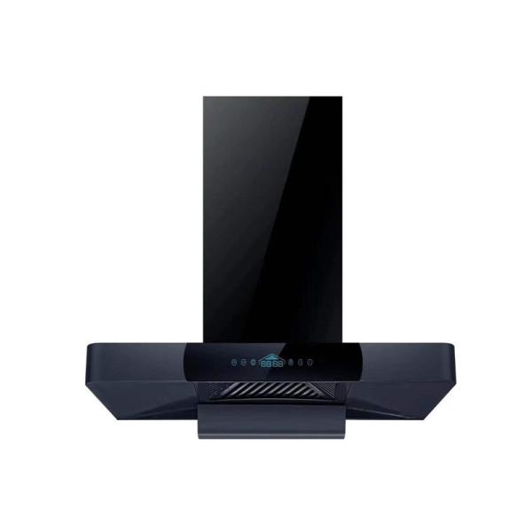 Modern Glass Stainless Steel T Shape Chimney Hood Electric Wall Mounted Range