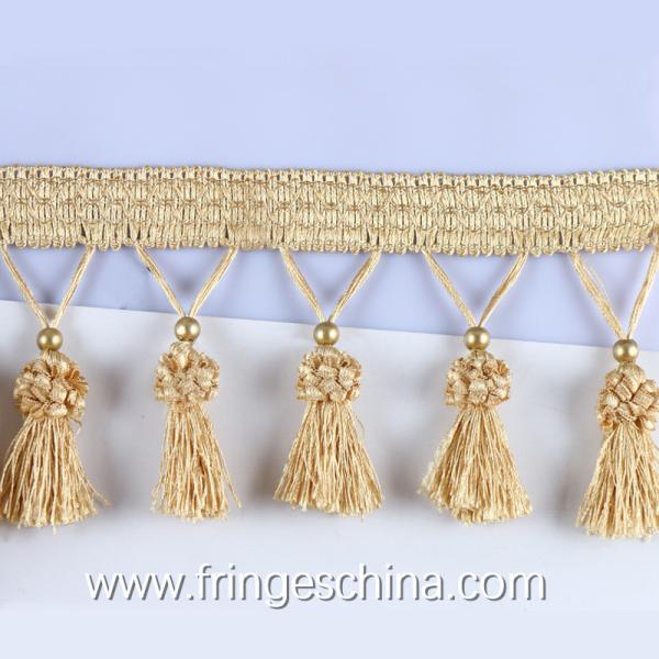 Handmade fashionable chain beads lace tassels fringes for curtain/sofa/pillow