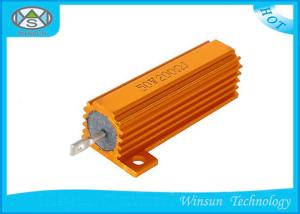 China 50W 0.01 ohm-33K ohm High Power Wire Wound Power Resistor Gold Aluminum Housed​ factory
