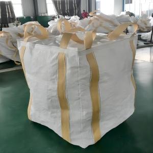 China 1/ 1.5/ 2 Tons Plastic FIBC Jumbo Bag White PP Bulk Bag For Rice / Flour / Sugar factory