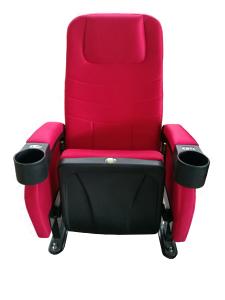 China Professional Theater Room Furniture , Curved Theater Seating Powder Coating Surface factory