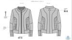 Womens Ink PU Leather Jacket , Female Biker Jackets With Binding Insertion