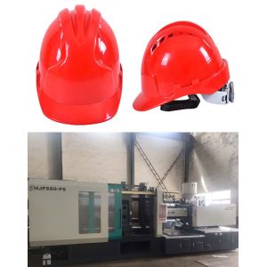 Red Safety Helmet Making Injection Molding Machine With High Otput